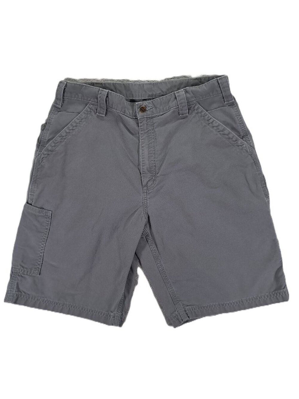 Carhartt Carpenter Short Men 36 B147 FAT Gray Canvas Utility Work 100% Cotton